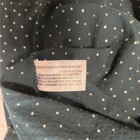 A New Day Green Blouse with White Dots - Picture 6 of 6